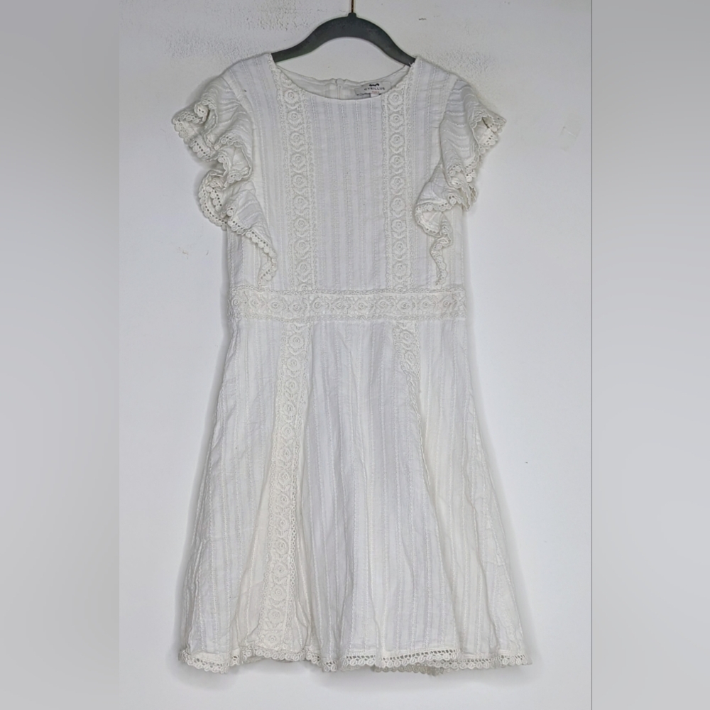 Cyrillus Paris girls white dress, size 8